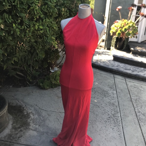 Nicole Batki Red Formal Dress Size Medium - Picture 3 of 9